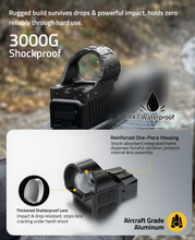 Load image into Gallery viewer, MidTen backup iron sights with shockproof ipx7 waterproof reinforced one-piece housing in green dot
