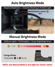 Load image into Gallery viewer, MidTen Compact Multi-Reticle Red Dot Sight with auto brightness mode
