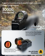 Load image into Gallery viewer, MidTen backup iron sights with shockproof ipx7 waterproof reinforced one-piece housing in red dot
