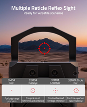 Load image into Gallery viewer, MidTen Multi Reticle Sight with multiple reticle reflex sight ready for versatile scenarios in red dot
