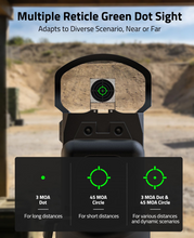 Load image into Gallery viewer, MidTen Compact Multi-Reticle Red Dot Sight with multiple reticle green dot sight
