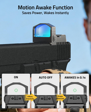 Load image into Gallery viewer, MidTen 2000G Shockproof Red Dot Sight with motion awake function saves power,wakes instantly in green dot
