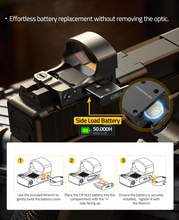 Load image into Gallery viewer, MidTen disassembling the sight with effortless battery replacement without removing the optic in red dot

