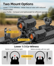 Load image into Gallery viewer, MidTen MOA Circle Red Dot Sight with two mount options
