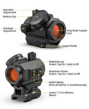 Load image into Gallery viewer, MidTen MOA Circle Red Dot Sight with mount
