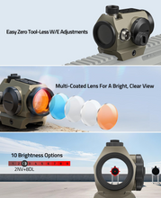 Load image into Gallery viewer, MidTen 65 MOA Circle Red Dot with multi-coated lensfor a bright,clear view in sand
