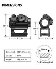 Load image into Gallery viewer, MidTen red dot sight with for picatinny rail
