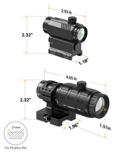 Load image into Gallery viewer, MidTen flip the magnifier with prism for picatiny rail
