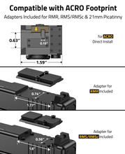 Load image into Gallery viewer, MidTen Solar Enclosed Red Dot Sight with compatible with acro footprint
