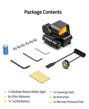 Load image into Gallery viewer, MidTen Reflex Sight Red Dot Sight with 1x multiple reticle reflex sight in red laser

