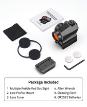 Load image into Gallery viewer, MidTen 1x20mm Red Dot with 2. low profile mount in black
