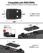 Load image into Gallery viewer, MidTen Red Dot Sight with adapter for rmr included
