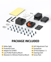 Load image into Gallery viewer, MidTen iron sights with low profile picatinny mount in red dot
