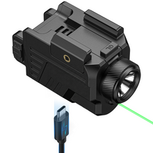 Load image into Gallery viewer, MidTen Laser Combo Rechargeable Gun Light with o in green laser light combo
