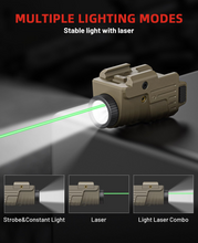 Load image into Gallery viewer, MidTen Pistol Light Laser Combo Rechargeable with multiple lighting modes stable light with laser Light with Green Beam
