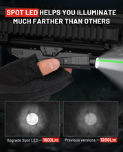 Load image into Gallery viewer, MidTen flashlight laser combo with spotled helpsyouilluminate muchfartherthan others in green laser light combo
