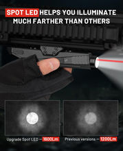 Load image into Gallery viewer, MidTen flashlight laser combo with spotled helpsyouilluminate muchfartherthan others in red laser light combo

