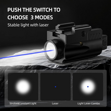 Load image into Gallery viewer, MidTen Lumens Pistol Light Laser Combo with laser light laser combo in blue laser light combo

