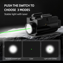Load image into Gallery viewer, MidTen Lumens Pistol Light Laser Combo with laser light laser combo in green laser light combo
