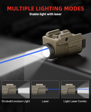 Load image into Gallery viewer, MidTen Pistol Light Laser Combo Rechargeable with multiple lighting modes stable light with laser Light with Blue Beam
