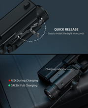 Load image into Gallery viewer, MidTen Lumen Pistol Flashlight with quick release easy to install the light in seconds
