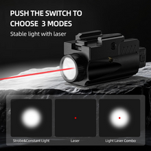 Load image into Gallery viewer, MidTen Lumens Pistol Light Laser Combo with laser light laser combo in red laser light combo

