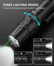 Load image into Gallery viewer, MidTen Lumens Ar Laser Light Combo with convenient rotating ring to switch light modes combo Light with Green Beam
