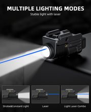 Load image into Gallery viewer, MidTen Pistol Light Laser Combo Rechargeable with multiple lighting modes stable light with laser Light with Red Beam
