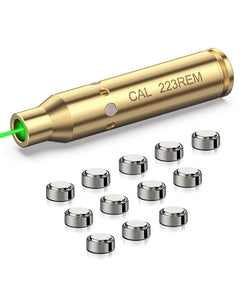 MidTen Green Laser Bore Sight 223 5.56mm Boresighter with 12 Batteries