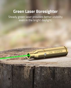 Steady and Bright Green Laser Boresighter