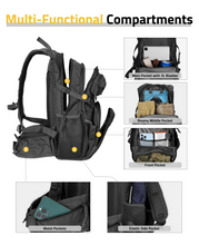 Load image into Gallery viewer, MidTen Hiking Water Backpack – multi-functional compartments, black
