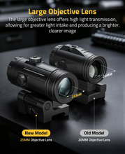 Load image into Gallery viewer, MidTen JackalHowl S03 3X Red Dot Magnifier – the large objective lens offers high light transmission

