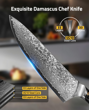 Load image into Gallery viewer, MidTen Damascus Steel Knife with exquisite damascus chef knife
