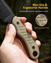 Load image into Gallery viewer, MidTen blade knife with non-slip &amp; ergonomichandle comfortableholdfor maximum control in brown
