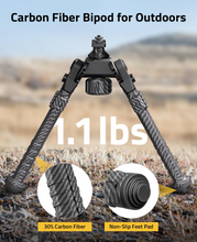 Load image into Gallery viewer, MidTen M-Rail Bipod 8-11 Inches – carbon fiber bipod for outdoors

