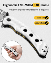 Load image into Gallery viewer, MidTen Pocket Knife – precision-engineered for stability &amp; elegance anti-slip, white
