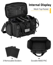 Load image into Gallery viewer, MidTen Range Bag – internal display mesh top pocket, black
