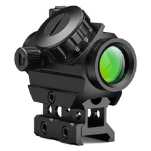 Load image into Gallery viewer, MidTen Motion Awake Green Dot Sight, 2 MOA Green Dot Optics 1x20mm Compact Scope, IPX7 Waterproof &amp; Fogproof, Lower 1/3 Co-Witness Riser Included for 21mm Picatinny Rail
