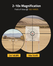 Load image into Gallery viewer, MidTen Rifle Scope – field of view @

