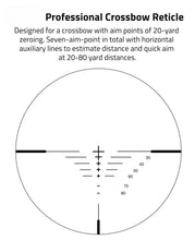 Load image into Gallery viewer, MidTen Professional Crossbow Scope with professional crossbow reticle
