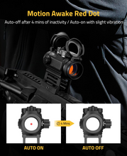 Load image into Gallery viewer, MidTen Motion Awake Red Dot Sight, 2 MOA Red Dot Scope Auto On &amp; Off, 1x20mm Red Dot Optics with Low Profile and Lower 1/3 Co-Witness Mount, Flip Lens Covers and Anti-Reflection Device
