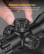 Load image into Gallery viewer, MidTen 4-16x44 AO Rifle Scope with exposed locking turrets zerolockable andresettable turretswith tactile
