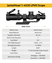 Load image into Gallery viewer, MidTen Reticle Rimfire Scope with reticle color red &amp; green body material CV-BDC-1
