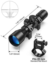 Load image into Gallery viewer, MidTen Compact Scope Rangefinder Reticle Scope with fits standard rail mount
