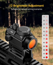 Load image into Gallery viewer, MidTen Motion Awake Red Dot Sight, 2 MOA Red Dot Scope Auto On &amp; Off, 1x20mm Red Dot Optics with Low Profile and Lower 1/3 Co-Witness Mount, Flip Lens Covers and Anti-Reflection Device
