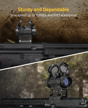 Load image into Gallery viewer, MidTen Motion Awake Red Dot Sight, 2 MOA Red Dot Scope Auto On &amp; Off, 1x20mm Red Dot Optics with Low Profile and Lower 1/3 Co-Witness Mount, Flip Lens Covers and Anti-Reflection Device
