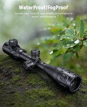 Load image into Gallery viewer, Midten 3-9x40 AO Rifle Scope with Red and Green Illuminated Crosshair Reticle, Locking Turret, Zero Reset, 20mm Scope Rings, 1 inch Tube SFP Riflescope for .22 Caliber Rifles
