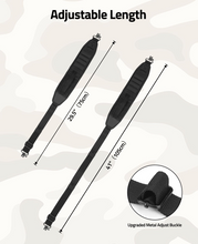 Load image into Gallery viewer, MidTen Rifle Sling – adjustable length upgraded metal adjust buckle, 75cm, black
