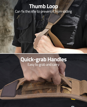 Load image into Gallery viewer, MidTen Rifle Sling – quick-grab handles easy to grab and carry, khaki
