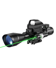 Load image into Gallery viewer, MidTen Riflescope Combo 4-12x50EG Rifle Scope with Green Laser Sight and Dot Sight
